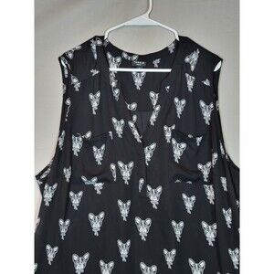 Torrid Harper French Bulldog Georgette Tank Womens 4X Whimsical Frenchie Dogs